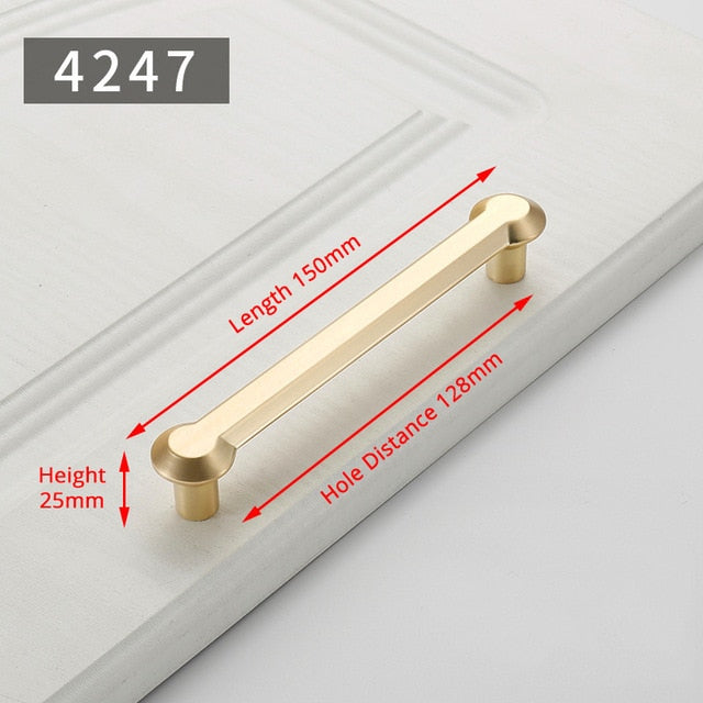 KAK Zinc Alloy Pearl Gold Cabinet Knobs Kitchen Door Handles Drawer Cupboard Door Handle Cabinet Handles for Furniture Hardware