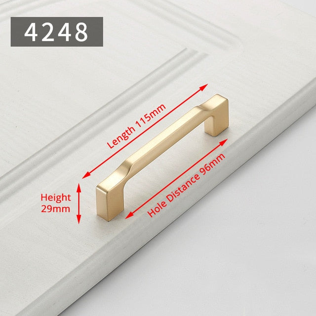 KAK Zinc Alloy Pearl Gold Cabinet Knobs Kitchen Door Handles Drawer Cupboard Door Handle Cabinet Handles for Furniture Hardware