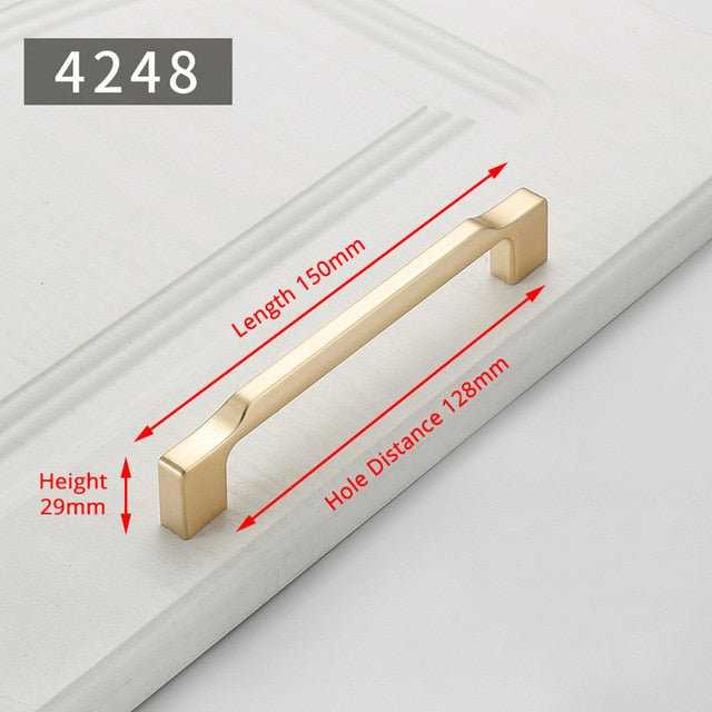 KAK Zinc Alloy Pearl Gold Cabinet Knobs Kitchen Door Handles Drawer Cupboard Door Handle Cabinet Handles for Furniture Hardware