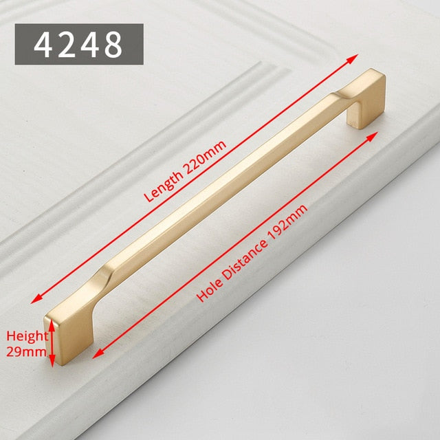 KAK Zinc Alloy Pearl Gold Cabinet Knobs Kitchen Door Handles Drawer Cupboard Door Handle Cabinet Handles for Furniture Hardware