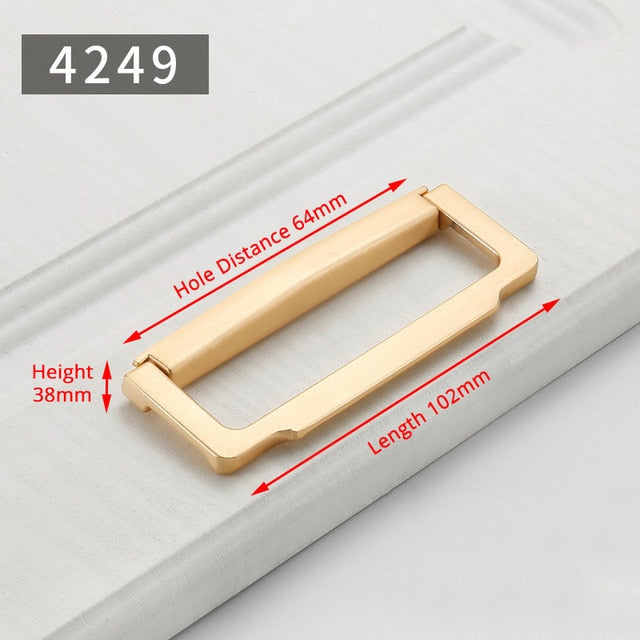 KAK Zinc Alloy Pearl Gold Cabinet Knobs Kitchen Door Handles Drawer Cupboard Door Handle Cabinet Handles for Furniture Hardware