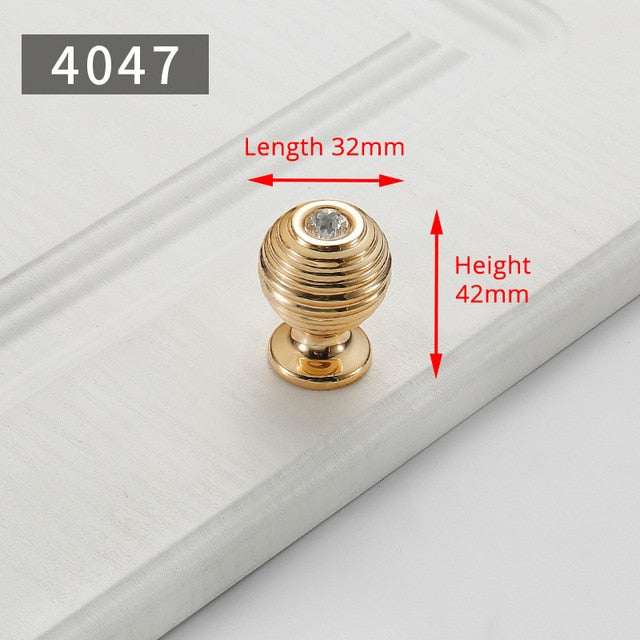 KAK Zinc Alloy Pearl Gold Cabinet Knobs Kitchen Door Handles Drawer Cupboard Door Handle Cabinet Handles for Furniture Hardware