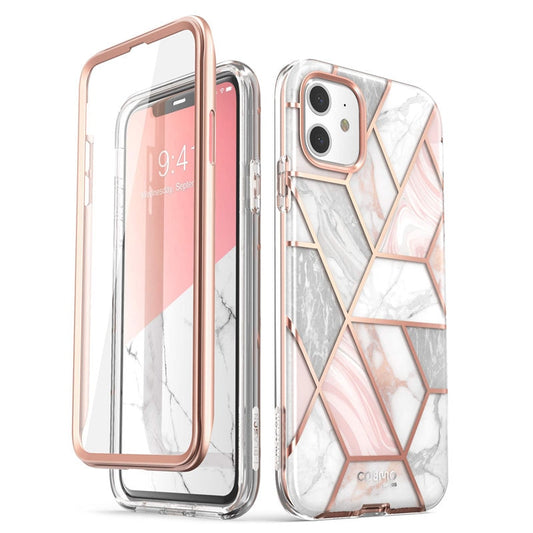 I-BLASON For iPhone 11 Case 6.1 inch (2019 Release) Cosmo Full-Body Glitter Marble Bumper Cover with Built-in Screen Protector