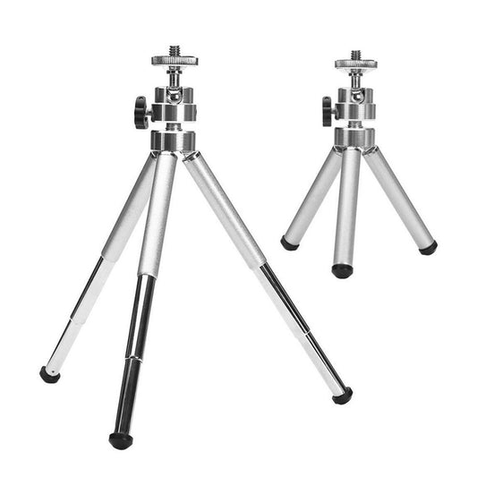 1PC Mini Aluminum Alloy Desktop Tripod 2 Section Stand Holder for Projector Camera