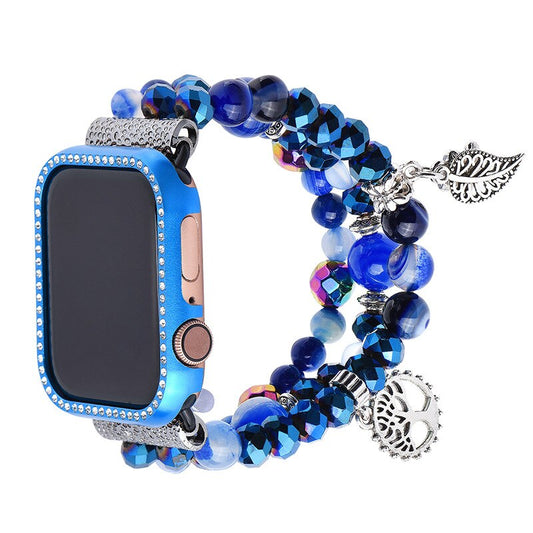 Etsy Women Jewelry Chain Crystal Bracelet For Apple Watch 38mm 40mm 42mm 44mm With Protective Case For iWatch Series 1 2 3 4 5