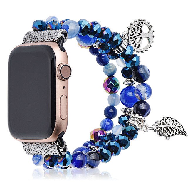 Etsy Women Jewelry Chain Crystal Bracelet For Apple Watch 38mm 40mm 42mm 44mm With Protective Case For iWatch Series 1 2 3 4 5