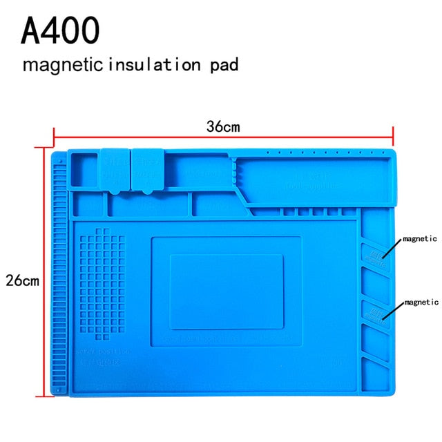 ESD Heat Insulation Working mat Soldering Station Iron Phone Computer Repair Mat Magnetic Heat-resistant BGA Insulator Platform