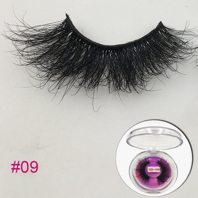 RED SIREN Mink Eyelashes 25mm Lashes Fluffy Messy 3D False Eyelashes Dramatic Long Natural Lashes Wholesale Makeup Mink Lashes