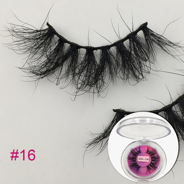 RED SIREN Mink Eyelashes 25mm Lashes Fluffy Messy 3D False Eyelashes Dramatic Long Natural Lashes Wholesale Makeup Mink Lashes