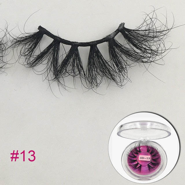 RED SIREN Mink Eyelashes 25mm Lashes Fluffy Messy 3D False Eyelashes Dramatic Long Natural Lashes Wholesale Makeup Mink Lashes