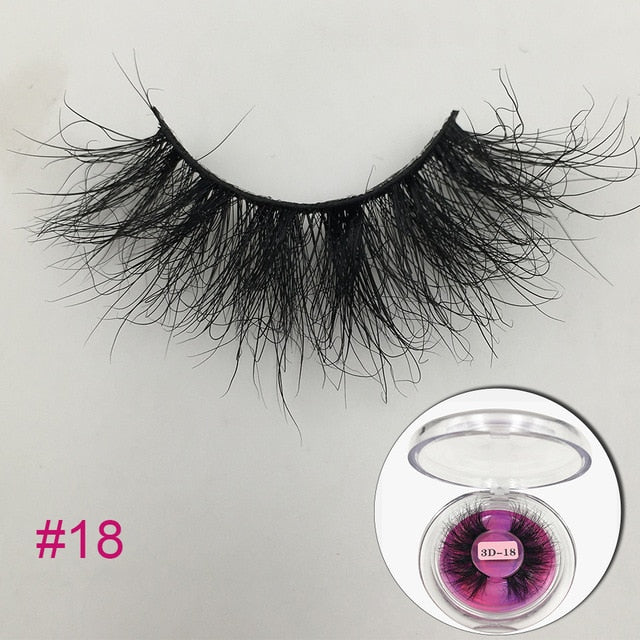 RED SIREN Mink Eyelashes 25mm Lashes Fluffy Messy 3D False Eyelashes Dramatic Long Natural Lashes Wholesale Makeup Mink Lashes