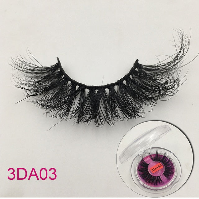 RED SIREN Mink Eyelashes 25mm Lashes Fluffy Messy 3D False Eyelashes Dramatic Long Natural Lashes Wholesale Makeup Mink Lashes