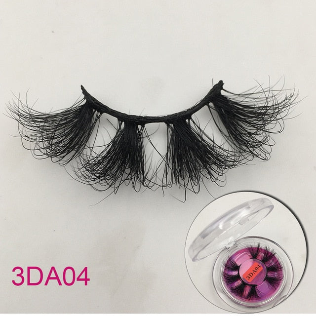 RED SIREN Mink Eyelashes 25mm Lashes Fluffy Messy 3D False Eyelashes Dramatic Long Natural Lashes Wholesale Makeup Mink Lashes