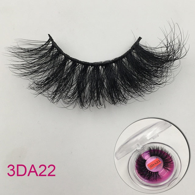 RED SIREN Mink Eyelashes 25mm Lashes Fluffy Messy 3D False Eyelashes Dramatic Long Natural Lashes Wholesale Makeup Mink Lashes