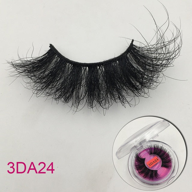 RED SIREN Mink Eyelashes 25mm Lashes Fluffy Messy 3D False Eyelashes Dramatic Long Natural Lashes Wholesale Makeup Mink Lashes