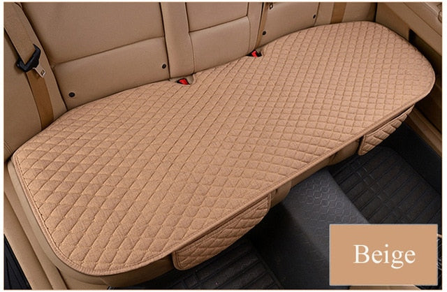 Flax Car Seat Covers Front/Rear/ Full Set Choose Car Seat Cushion Linen Fabric Seat Pad Protector Car Accessories Anti-slip