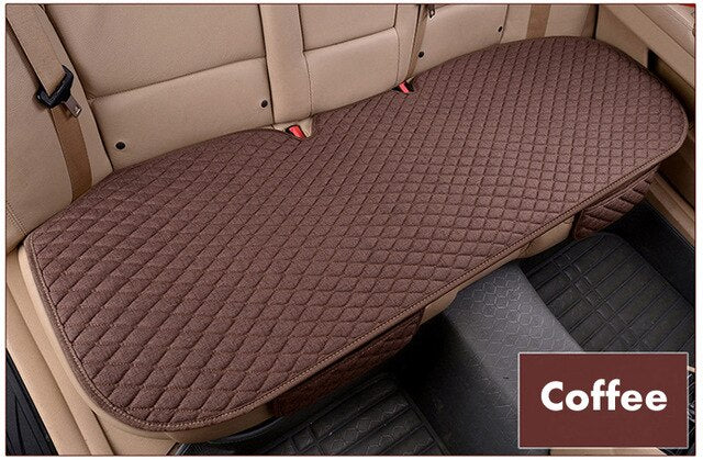 Flax Car Seat Covers Front/Rear/ Full Set Choose Car Seat Cushion Linen Fabric Seat Pad Protector Car Accessories Anti-slip