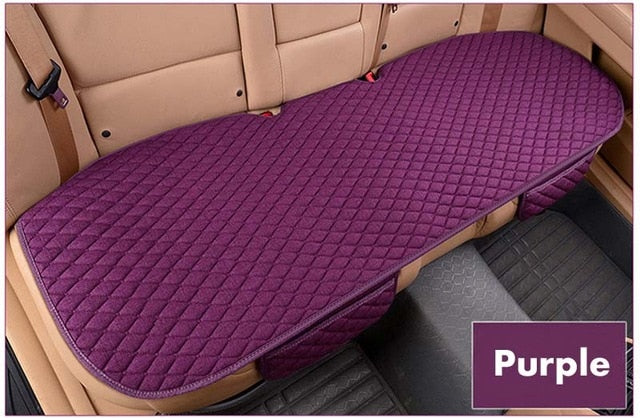 Flax Car Seat Covers Front/Rear/ Full Set Choose Car Seat Cushion Linen Fabric Seat Pad Protector Car Accessories Anti-slip