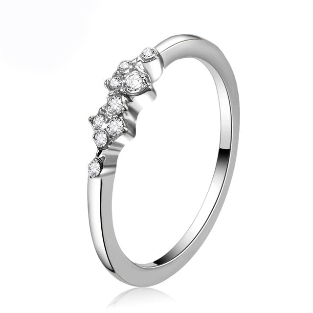 New Trendy Crystal Engagement Claws Design Hot Sale Rings For Women AAA White Zircon Cubic elegant rings Female Wedding jewerly