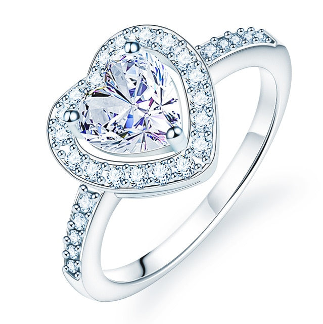 New Trendy Crystal Engagement Claws Design Hot Sale Rings For Women AAA White Zircon Cubic elegant rings Female Wedding jewerly