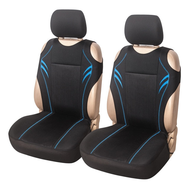AUTOYOUTH 2pcs Universal Car Seat Covers - Front Seat Covers Mesh Sponge Interior Accessories T Shirt Design - for Car/Truck/Van