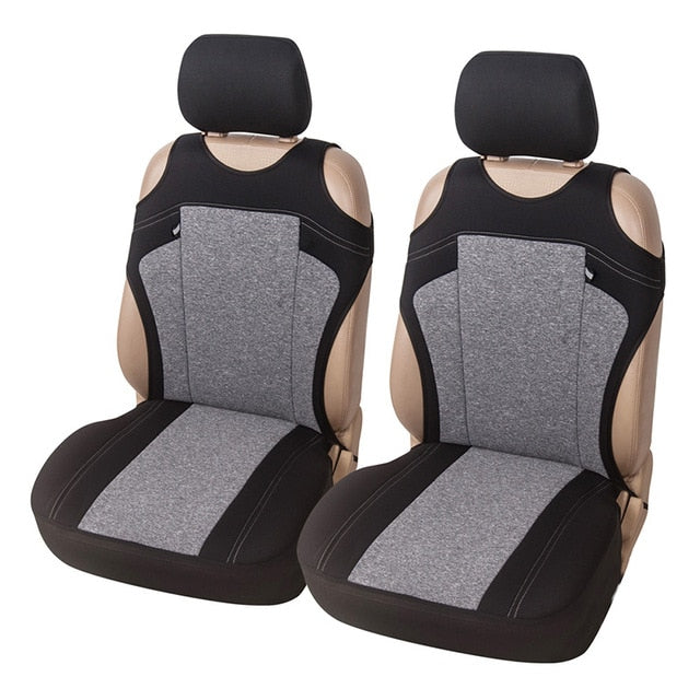 AUTOYOUTH 2pcs Universal Car Seat Covers - Front Seat Covers Mesh Sponge Interior Accessories T Shirt Design - for Car/Truck/Van