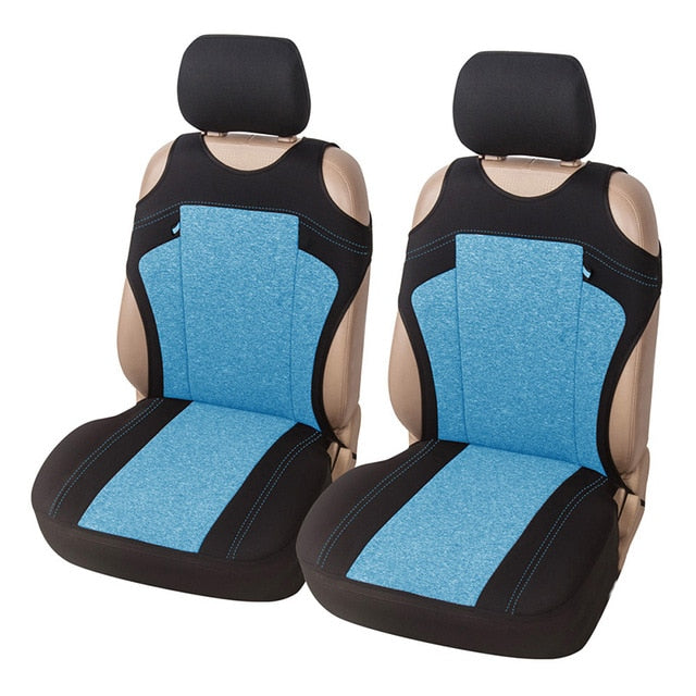 AUTOYOUTH 2pcs Universal Car Seat Covers - Front Seat Covers Mesh Sponge Interior Accessories T Shirt Design - for Car/Truck/Van