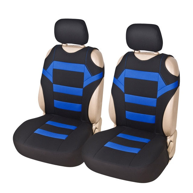 AUTOYOUTH 2pcs Universal Car Seat Covers - Front Seat Covers Mesh Sponge Interior Accessories T Shirt Design - for Car/Truck/Van