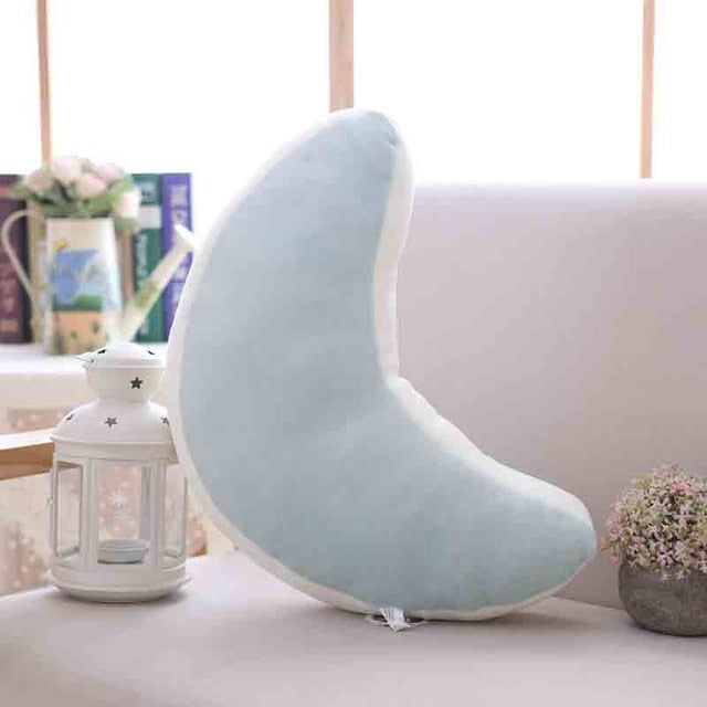 Lucky Boy Sunday Colorful Moon Rainbow Star Cloud Conch Plush Pillow Kids Plush Toys Soft Sofa Cushion Baby Sleeping Pillow Gift