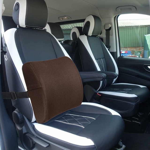 6 Color Soft Memory Foam Car Seat Winter Pillows Lumbar Support Back Massager Waist Cushion For Chairs Home Office Relieve Pain