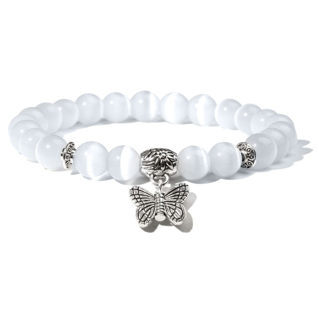 Handmade Natural Stone Lotus Ohm Buddha Beads Bracelet Pink Zebra Stone Lotus Charm Bracelet for Women Men Yoga  Jewelry Gifts