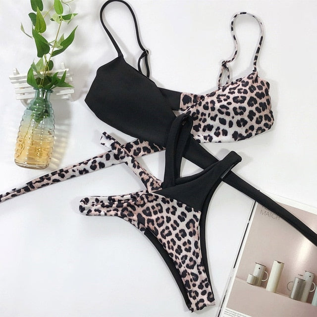 Sexy Leopard Bikinis 2020 Micro Bikini Set Push Up Thong Biquini High Cut Swimwear Women Mini Swimsuit Female Bathing Suit