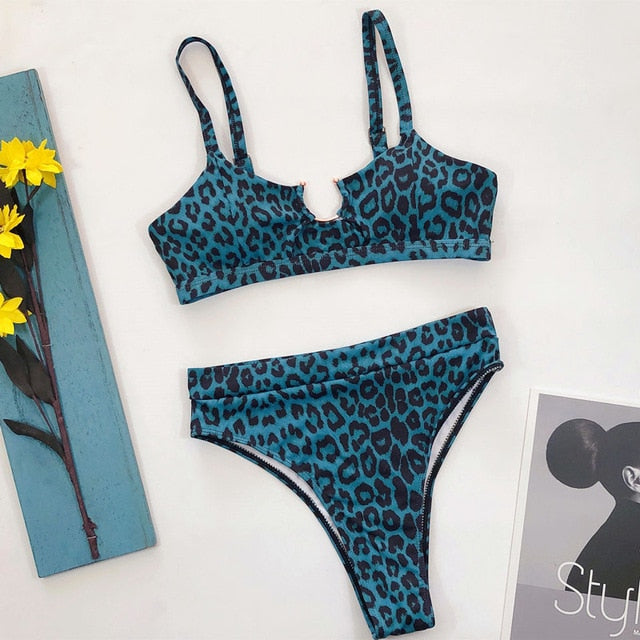 Sexy Leopard Bikinis 2020 Micro Bikini Set Push Up Thong Biquini High Cut Swimwear Women Mini Swimsuit Female Bathing Suit