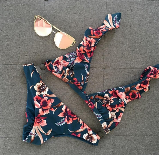 Women Push-up Padded Bikini 2020 Hot Retro Swimsuit Print Swimwear Girls Summer Beachwear Female Bathing Suit Swimming Biquini