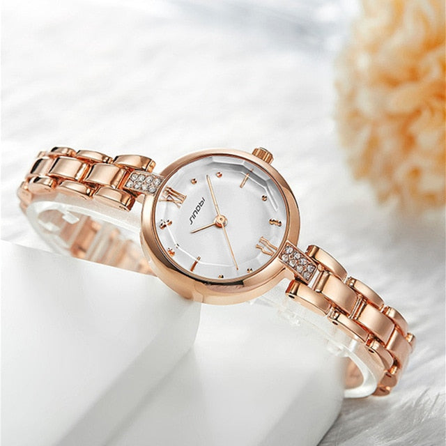 New Women Watch Rhinestone Fashion Jewelry Chain Bracelet Waterproof Small Quartz WristWatches Ladies Watch Female Watch