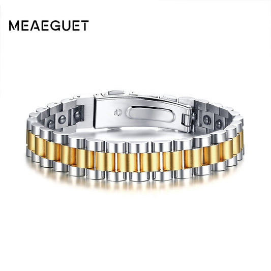 Watch Brands Health Care Hematite Energy Power Male Casual Jewelry Hombre Stainless Steel Men Bracelet