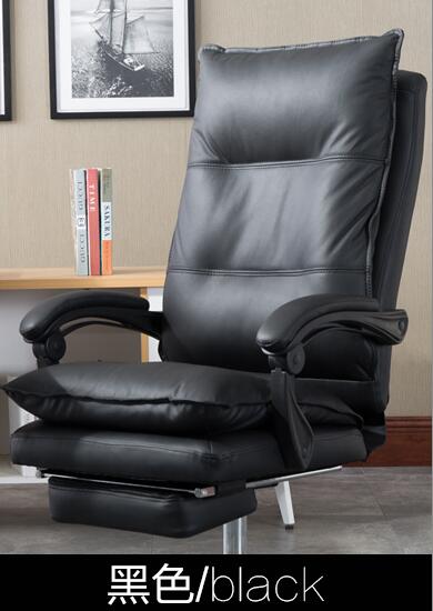 Leather boss chair can lie down office chair family cowhide big class chair massage solid wood swivel chair computer chair.