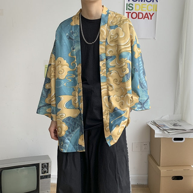 Japanese shirt men kimono 2020 Chinese kimono geisha new arrival Japanese street clothing harajuku kimono