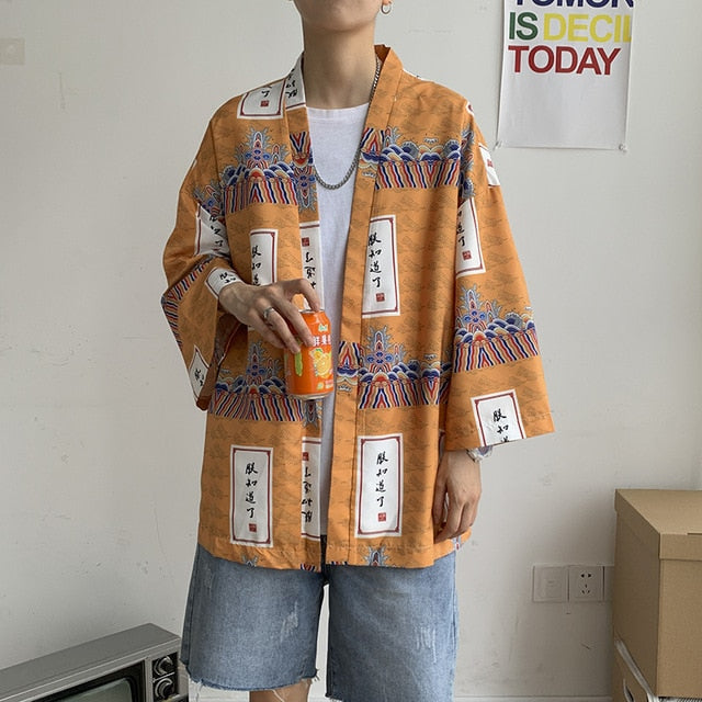 Japanese shirt men kimono 2020 Chinese kimono geisha new arrival Japanese street clothing harajuku kimono