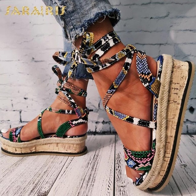 Shoes And Bags INS HOT Colorful Snake Printed Vulcanized Loafers Female Sneakers Fashion 2020 Women Footwear