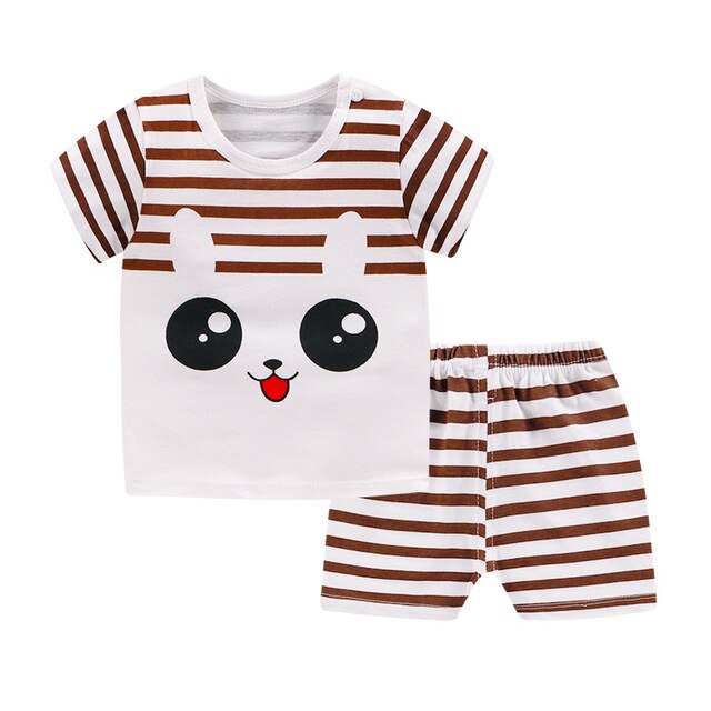 New Boys Outfits 9M-6T Girls Clothes Children's Clothing Suits Top Cotton Pants Suit 2pcs Clothing Sets Kids Clothes 9M24M3T5T6T