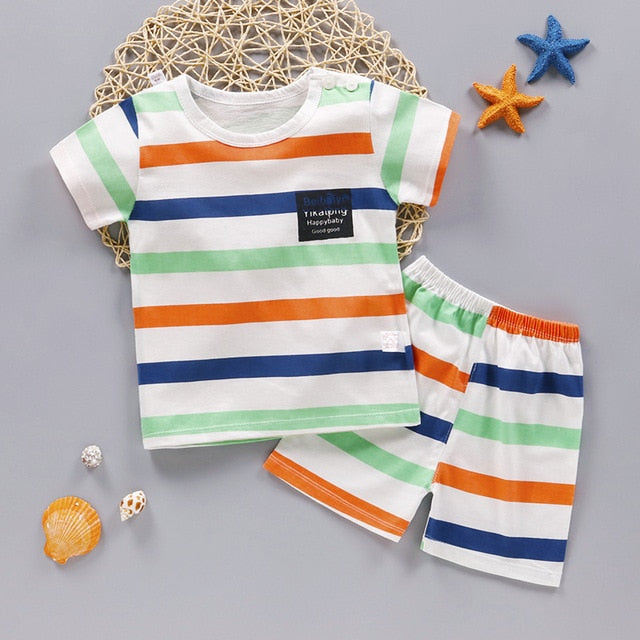 New Boys Outfits 9M-6T Girls Clothes Children's Clothing Suits Top Cotton Pants Suit 2pcs Clothing Sets Kids Clothes 9M24M3T5T6T
