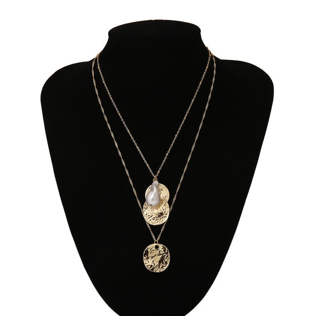 Ingemark Punk Miami Cuban Choker Necklace Colar Hip Hop Big Thick Chunky Chain Fashion Queen Coin Pendant Necklace Women Jewelry