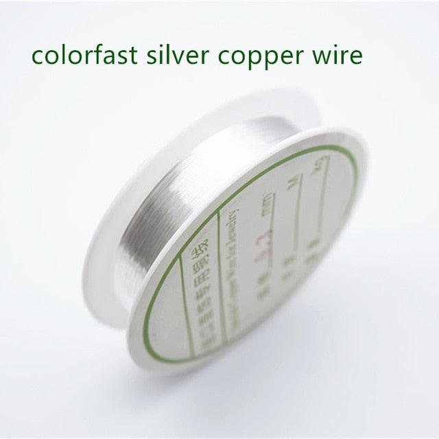 Colorfast Copper Wire For Bracelet Necklace Jewelry DIY Accessories 0.2/0.25/0.3/0.5/0.6/1.0mm Craft Beading Wire HK018