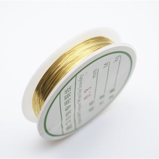 Colorfast Copper Wire For Bracelet Necklace Jewelry DIY Accessories 0.2/0.25/0.3/0.5/0.6/1.0mm Craft Beading Wire HK018