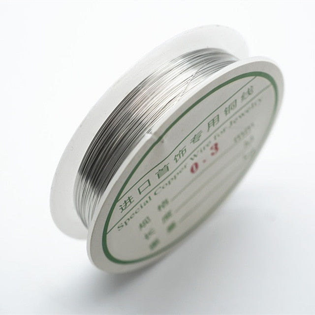 Colorfast Copper Wire For Bracelet Necklace Jewelry DIY Accessories 0.2/0.25/0.3/0.5/0.6/1.0mm Craft Beading Wire HK018