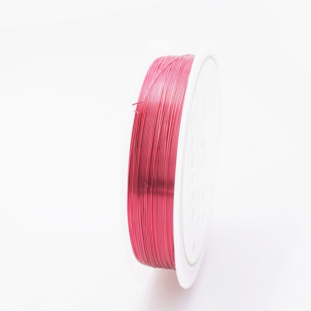 Colorfast Copper Wire For Bracelet Necklace Jewelry DIY Accessories 0.2/0.25/0.3/0.5/0.6/1.0mm Craft Beading Wire HK018