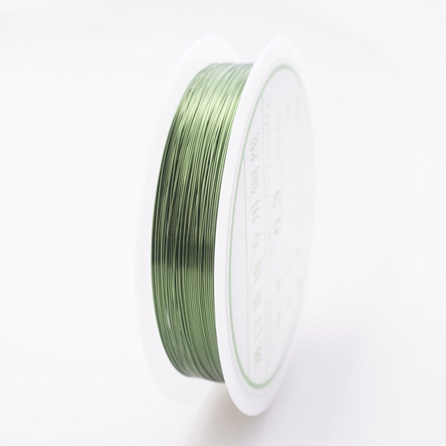 Colorfast Copper Wire For Bracelet Necklace Jewelry DIY Accessories 0.2/0.25/0.3/0.5/0.6/1.0mm Craft Beading Wire HK018