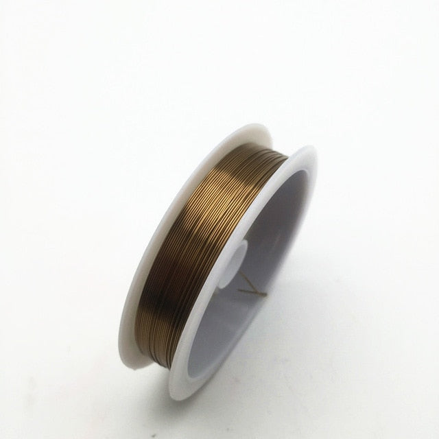 Colorfast Copper Wire For Bracelet Necklace Jewelry DIY Accessories 0.2/0.25/0.3/0.5/0.6/1.0mm Craft Beading Wire HK018