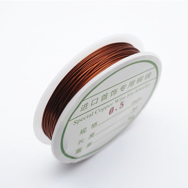 Colorfast Copper Wire For Bracelet Necklace Jewelry DIY Accessories 0.2/0.25/0.3/0.5/0.6/1.0mm Craft Beading Wire HK018